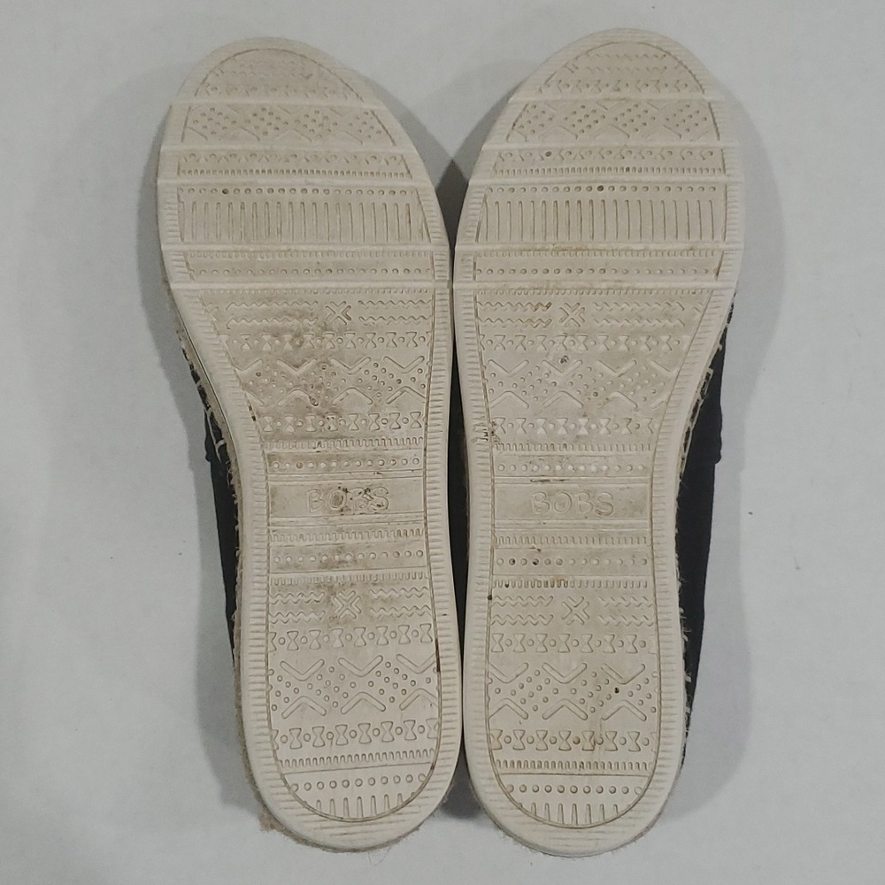 Skechers BOBS breeze memory foam platform espadrilles black size 8.5 - Picture 6 of 8
